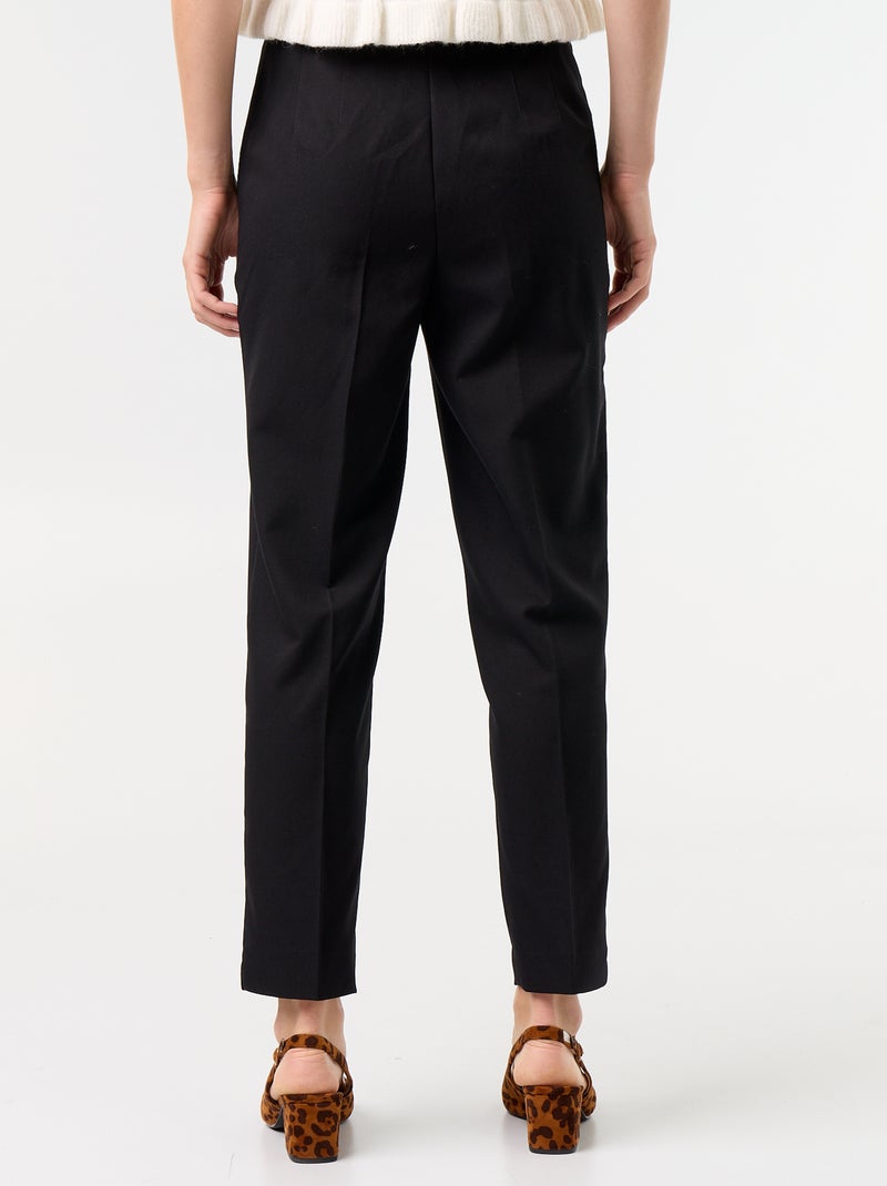 Pantaloni dritti a vita alta Nero - Kiabi
