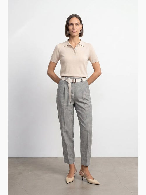 Pantaloni dritti alla caviglia con cintura dilvin - Kiabi