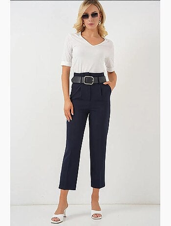 Pantaloni dritti alla caviglia con fiocco bdart