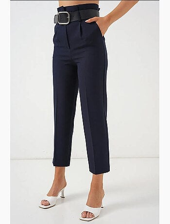 Pantaloni dritti alla caviglia con fiocco bdart