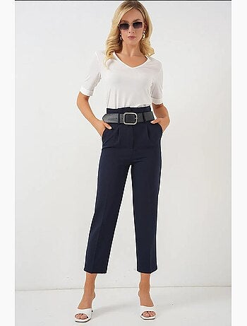 Pantaloni dritti alla caviglia con fiocco bdart