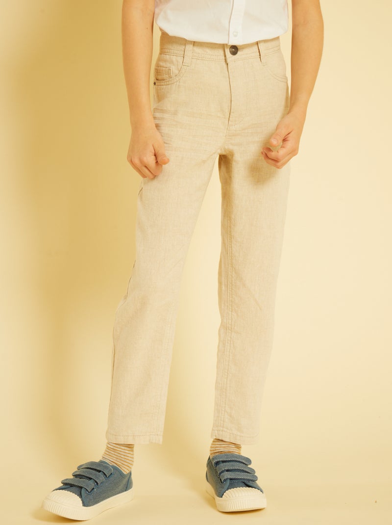Pantaloni dritti BEIGE - Kiabi