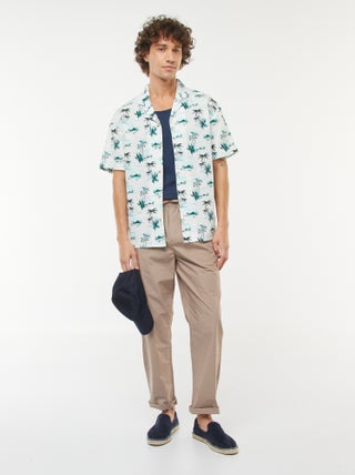 Pantaloni dritti con cintura elasticizzata
