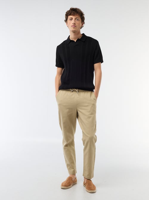 Pantaloni dritti con elastico in vita - Kiabi