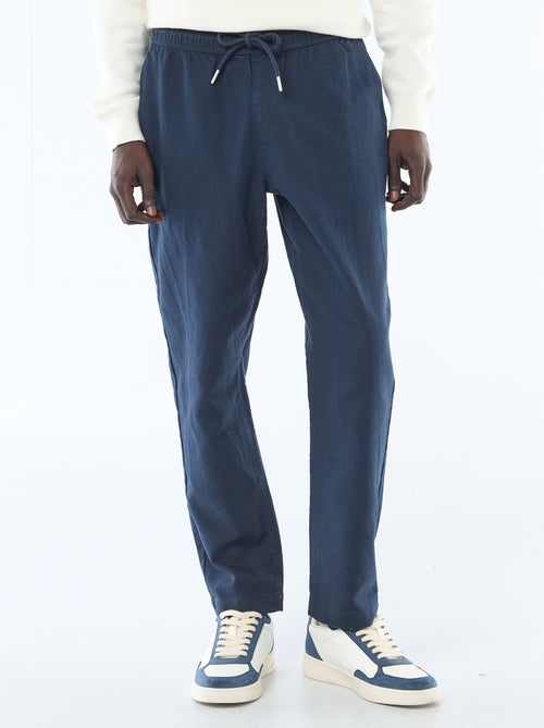 Pantaloni dritti con elastico in vita - Kiabi