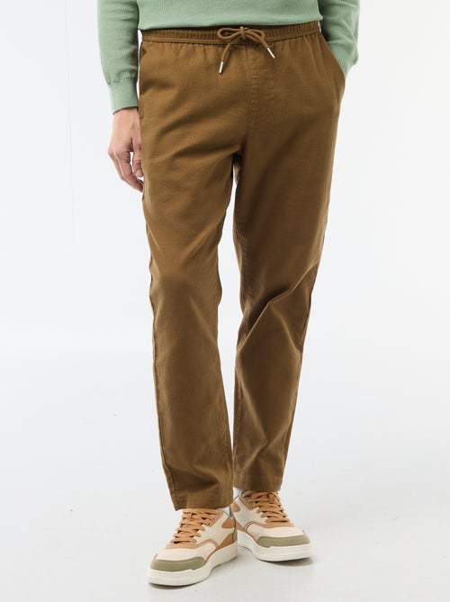 Pantaloni dritti con elastico in vita - Kiabi