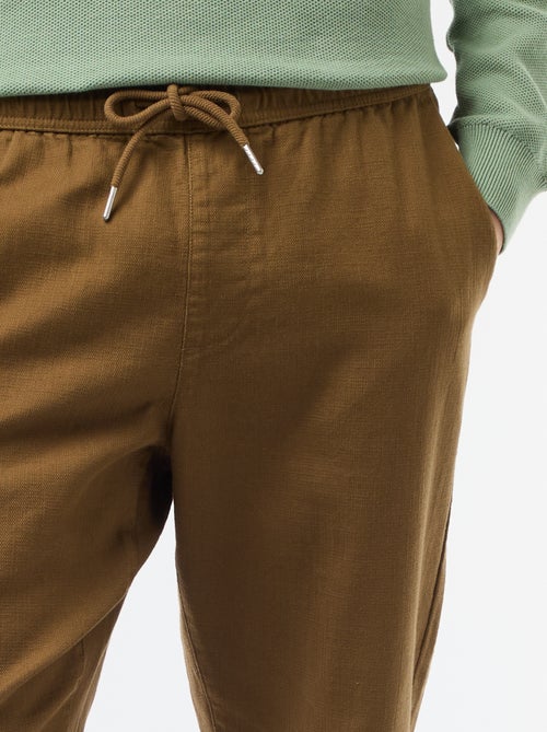 Pantaloni dritti con elastico in vita - Kiabi