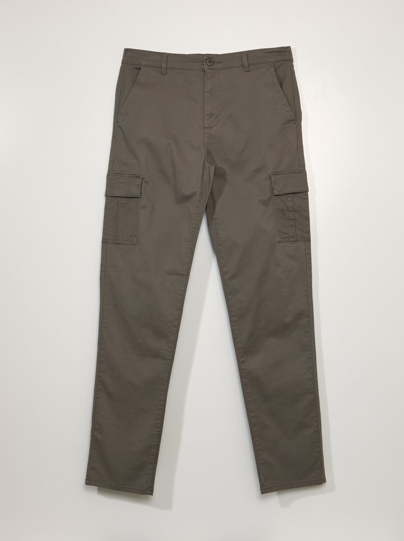 Pantaloni dritti con tasche sui lati +190 cm - L36 KAKI - Kiabi