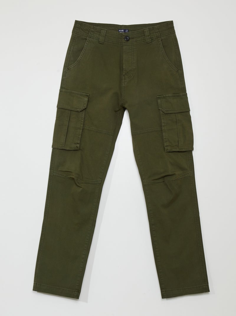 Pantaloni dritti con tasche sui lati KAKI - Kiabi