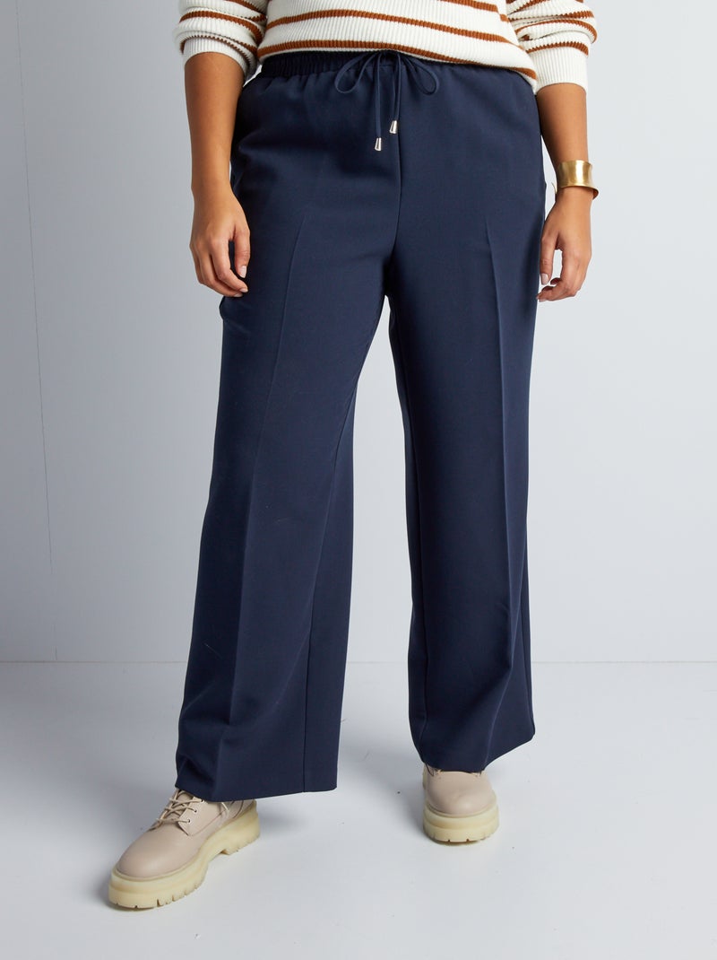 Pantaloni dritti con vita elasticizzata BLU - Kiabi