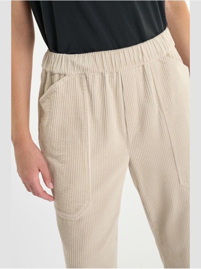 Pantaloni dritti CORDO Beige - Kiabi