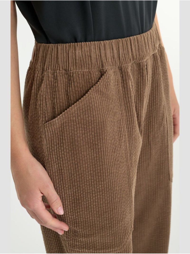 Pantaloni dritti CORDO Marrone - Kiabi