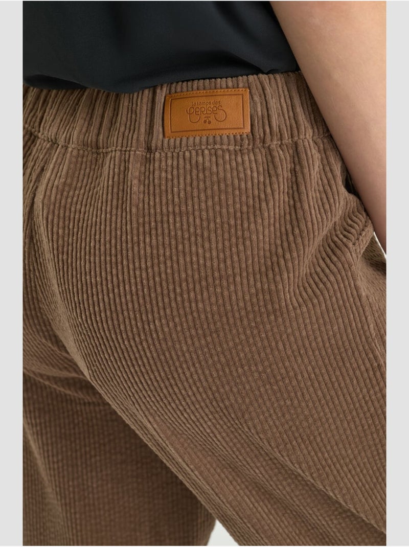 Pantaloni dritti CORDO Marrone - Kiabi