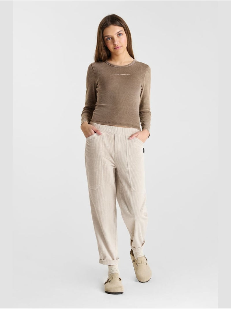 Pantaloni dritti CORDOGI Beige - Kiabi