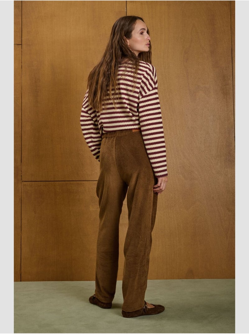 Pantaloni dritti gata Marrone - Kiabi
