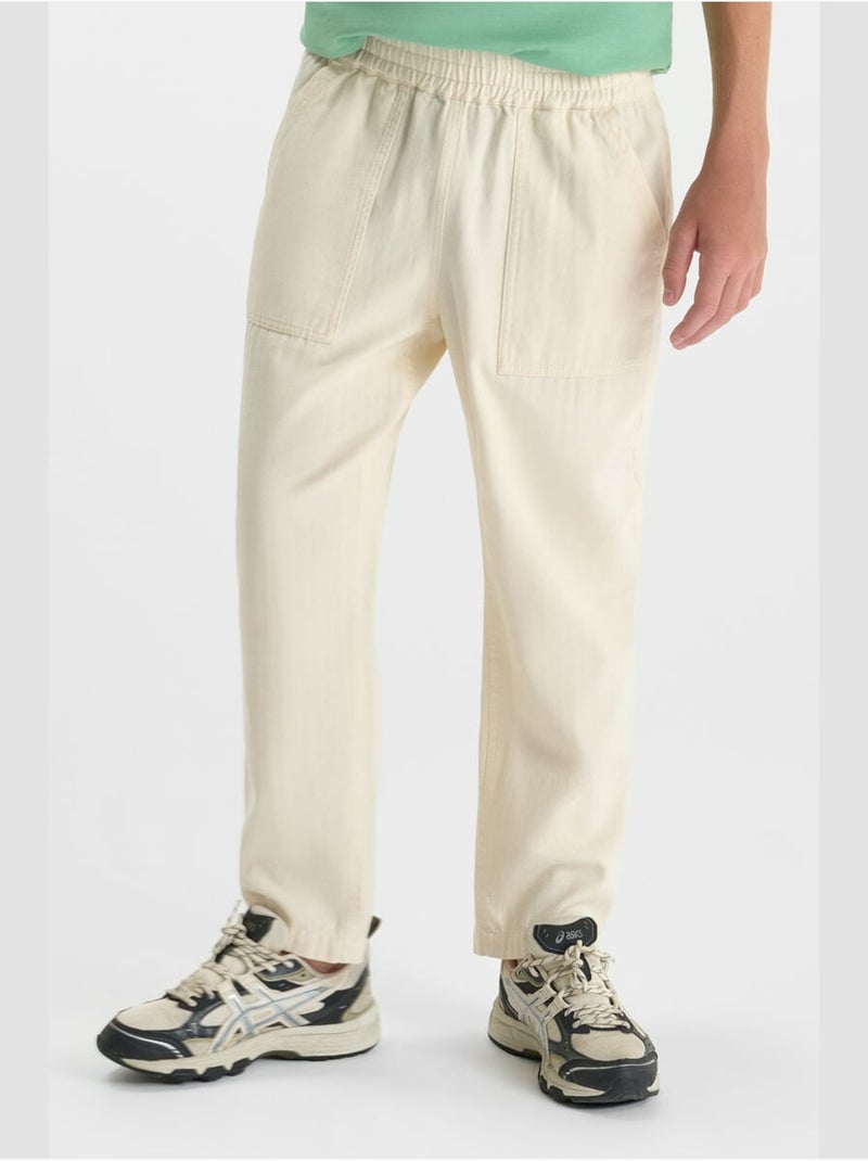 Pantaloni dritti HAWBO Bianco - Kiabi