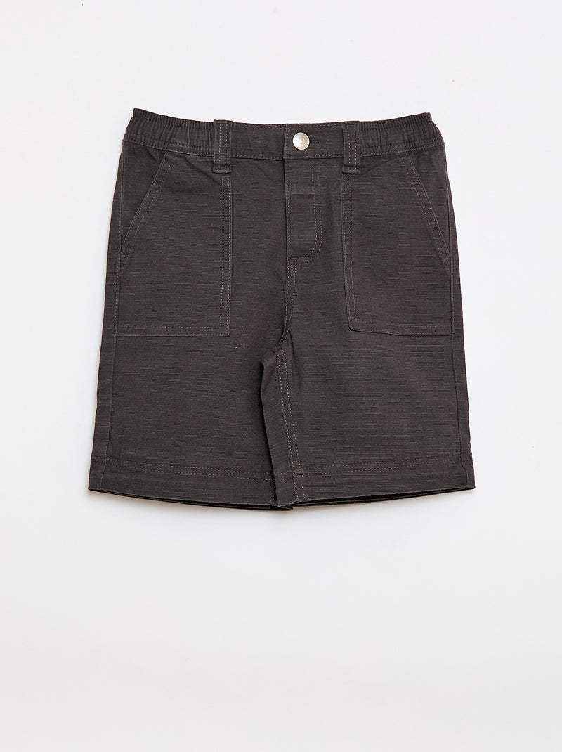Pantaloni dritti in cotone tinta unita - Collezione facile da indossare Nero - Kiabi