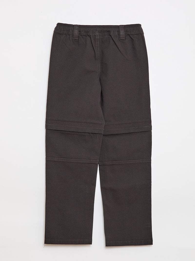 Pantaloni dritti in cotone tinta unita - Collezione facile da indossare Nero - Kiabi