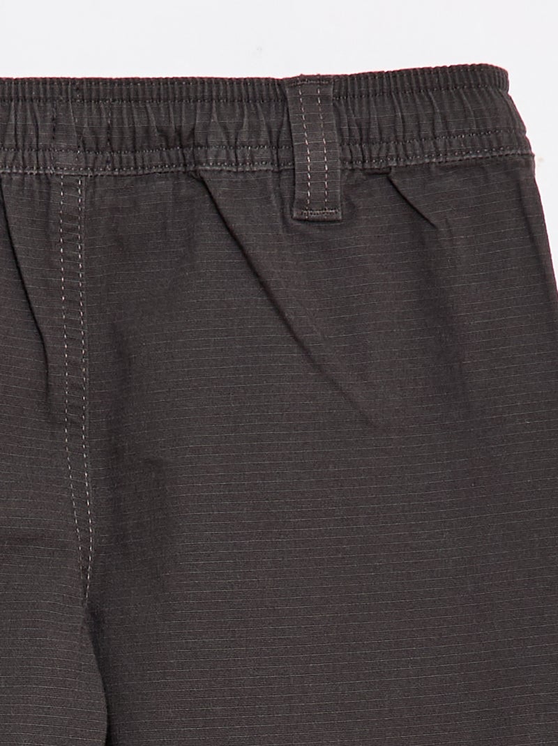 Pantaloni dritti in cotone tinta unita - Collezione facile da indossare Nero - Kiabi