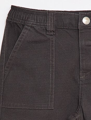 Pantaloni dritti in cotone tinta unita