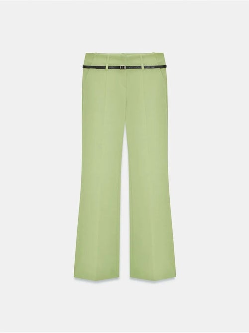 Pantaloni dritti in crêpe con cintura dilvin - Kiabi Pantaloni dritti in crêpe con cintura dilvin - Kiabi