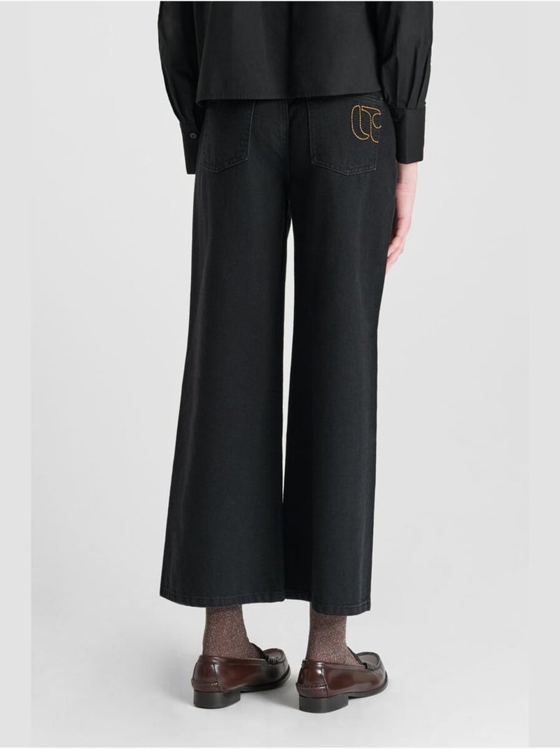 Pantaloni dritti in denim ALEXGI Nero - Kiabi