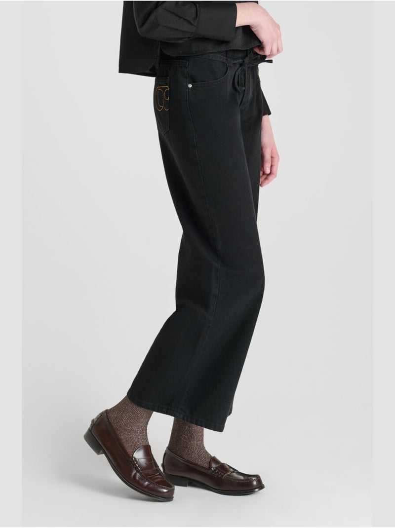 Pantaloni dritti in denim ALEXGI Nero - Kiabi