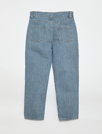 Pantaloni dritti in denim con motivo