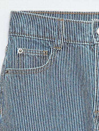 Pantaloni dritti in denim con motivo