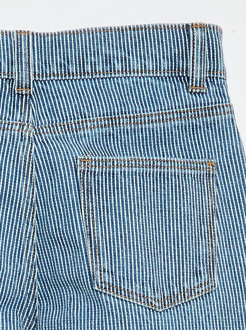 Pantaloni dritti in denim con motivo Blu - Kiabi