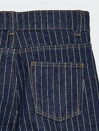 Pantaloni dritti in denim con motivo