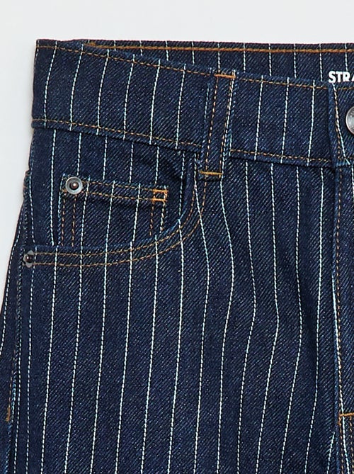 Pantaloni dritti in denim con motivo - Kiabi