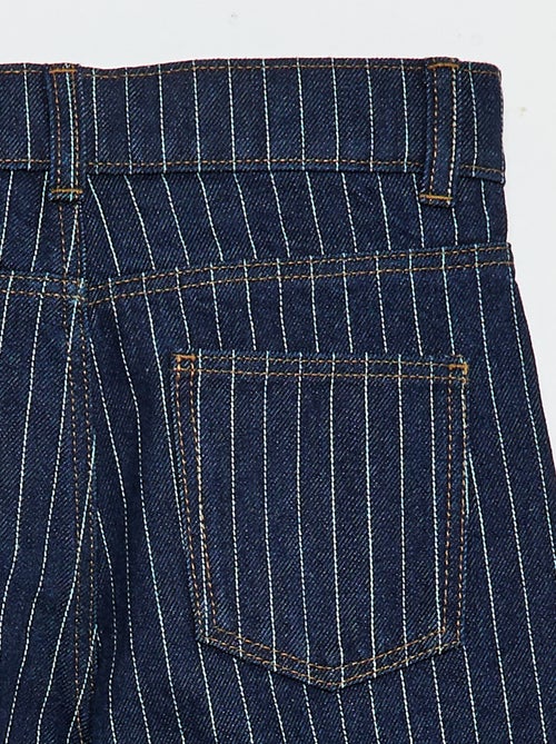 Pantaloni dritti in denim con motivo - Kiabi