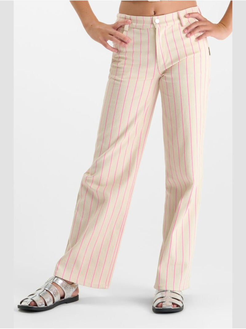 Pantaloni dritti in denim TYKOGI Beige - Kiabi