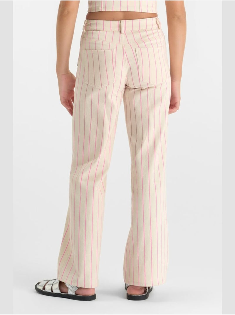 Pantaloni dritti in denim TYKOGI Beige - Kiabi