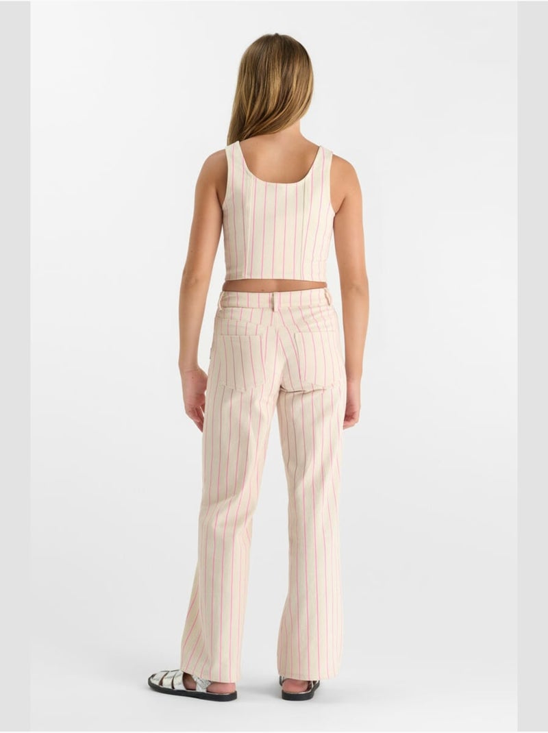 Pantaloni dritti in denim TYKOGI Beige - Kiabi