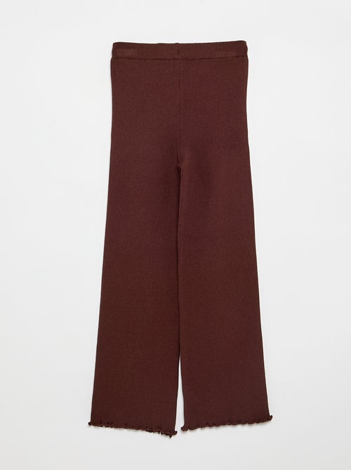 Pantaloni dritti in maglia a tinta unita - Kiabi Pantaloni dritti in maglia a tinta unita - Kiabi