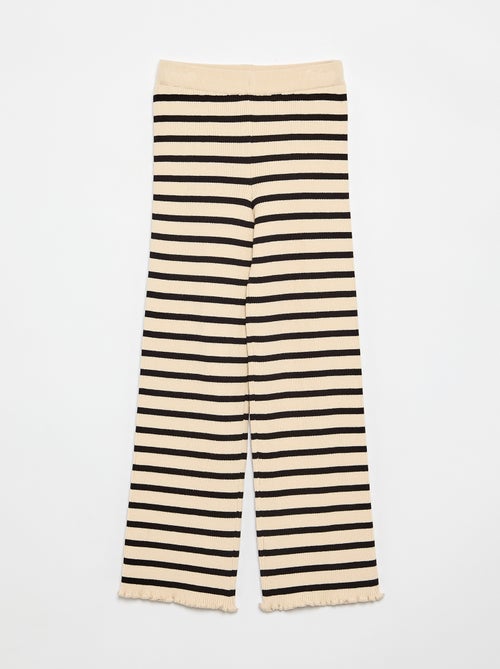 Pantaloni dritti in maglia a tinta unita - Kiabi Pantaloni dritti in maglia a tinta unita - Kiabi