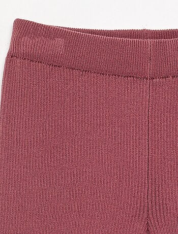 Pantaloni dritti in maglia a tinta unita