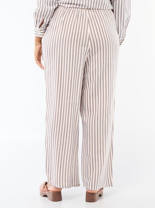 Pantaloni dritti in misto lino - Kiabi