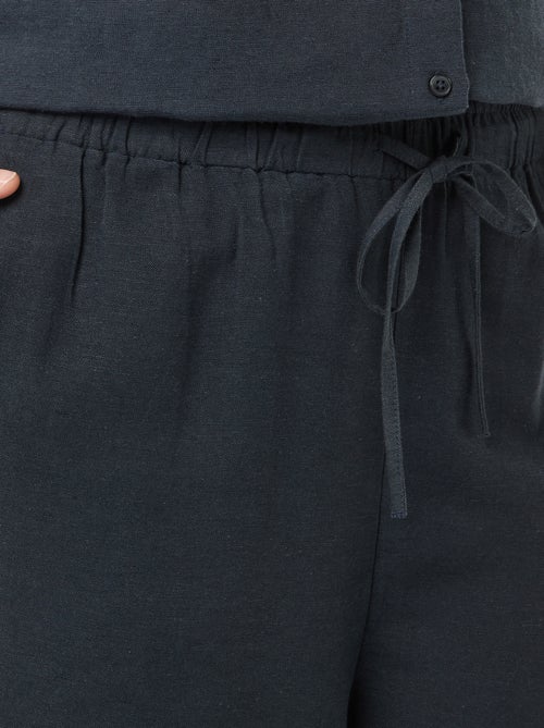 Pantaloni dritti in misto lino - Kiabi