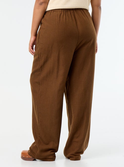Pantaloni dritti in misto lino - Kiabi Pantaloni dritti in misto lino - Kiabi