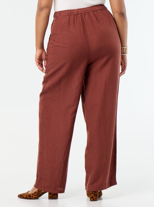 Pantaloni dritti in misto lino - Kiabi Pantaloni dritti in misto lino - Kiabi