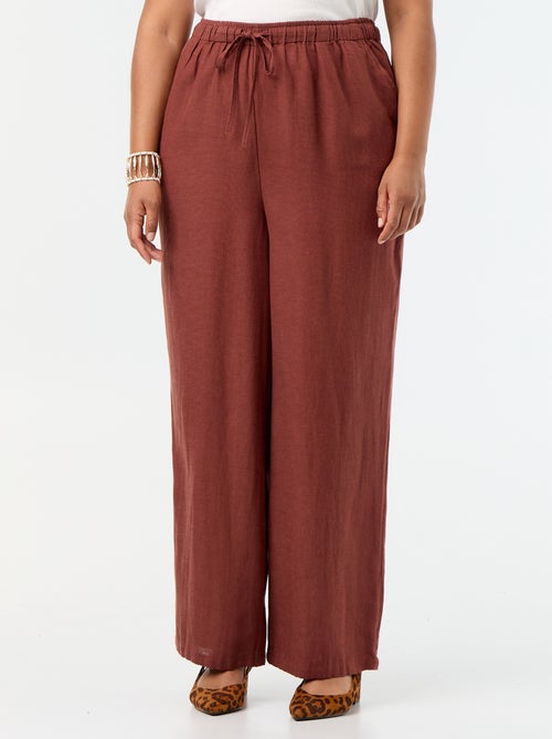 Pantaloni dritti in misto lino - Kiabi Pantaloni dritti in misto lino - Kiabi