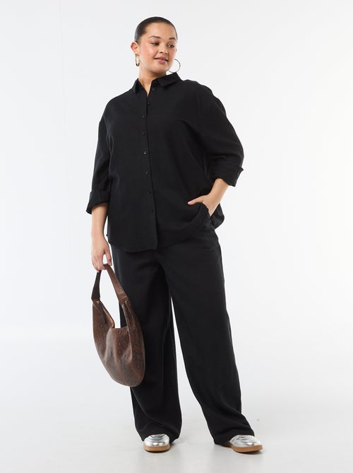 Pantaloni dritti in misto lino - Kiabi Pantaloni dritti in misto lino - Kiabi