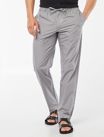 Pantaloni dritti in popeline croccante