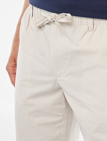 Pantaloni dritti in popeline croccante