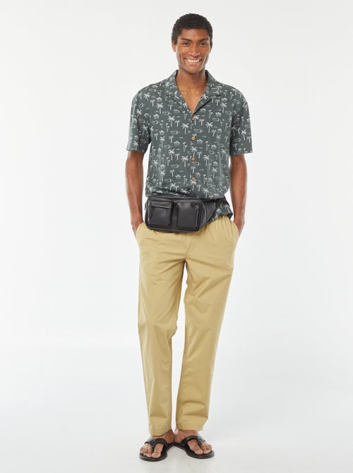 Pantaloni dritti in popeline croccante - Kiabi