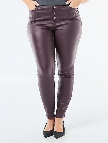 Pantaloni dritti in tessuto satinato