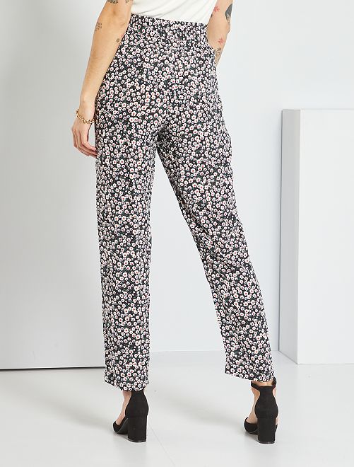 Pantaloni dritti in viscosa - NERO - Kiabi - 17.00€